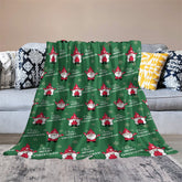 Aperturee - Green Dwarfs Repeat Custom Name Christmas Blanket